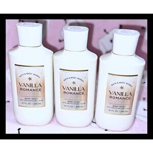 Bath & Body Works Vanilla Romance 10oz Shower Gel Body Wash with Aloe B5 x3